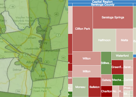 capital region casino support by town map composite