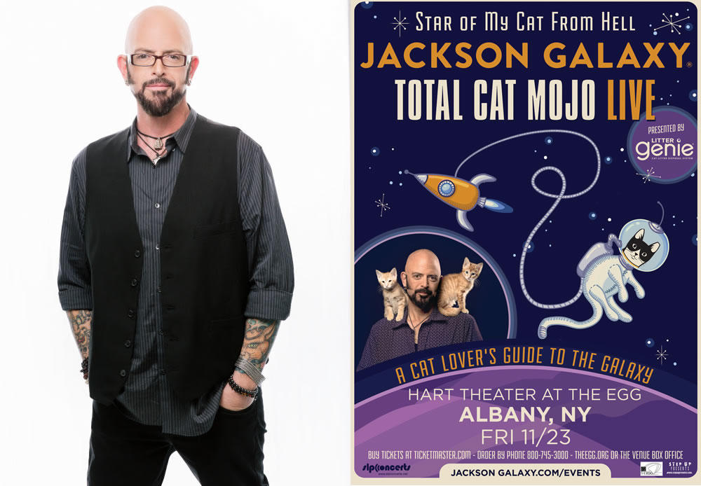 cat behaviorist Jackson Galaxy and poster