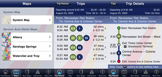 cdta iphone app screenshots