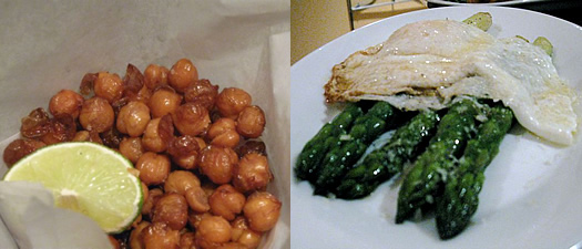 cella bistro chickpeas asparagus