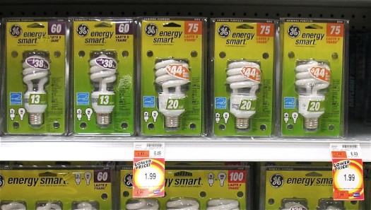 light bulbs on the shelf