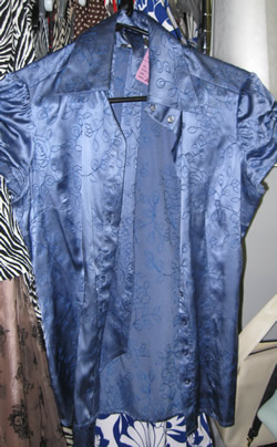 closet shop blue satin