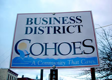 cohoes business district sign