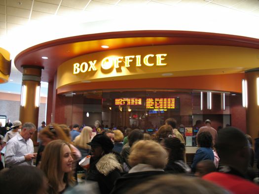 ticket counter at the Colonie Center theater