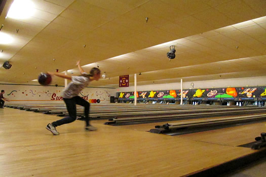 Colonie Central High School girls bowling team practice