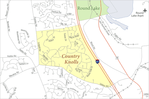 country knolls clifton park census map