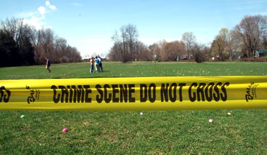 egg hunt crime scene