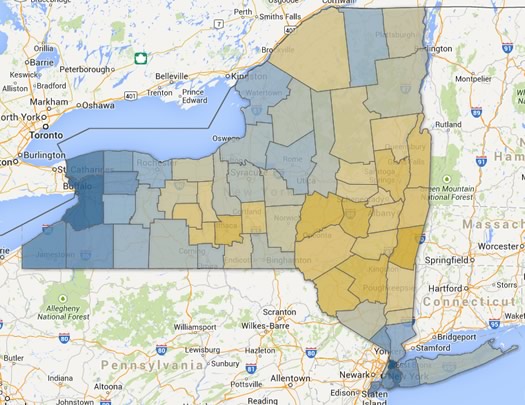 cuomo teachout primary result map