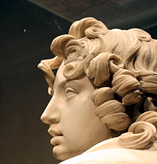 curly hair statue