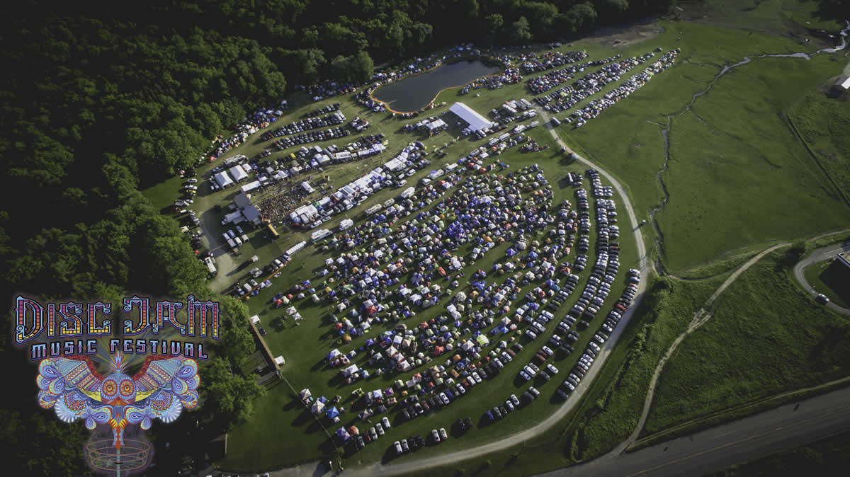 disc jam music festival aerial promo photo