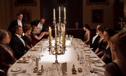 downton abbey dining scene