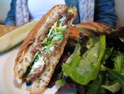 the duck confit panino at Swoon Kitchenbar in Hudson