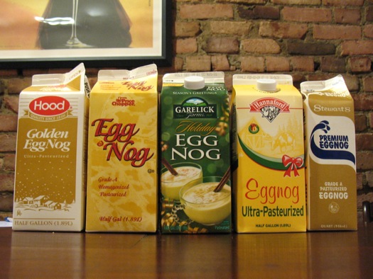 egg nog tasting lineup