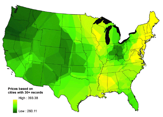 floating sheep US pot price map marijuana