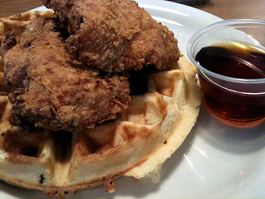 flying chicken troy chicken and waffles