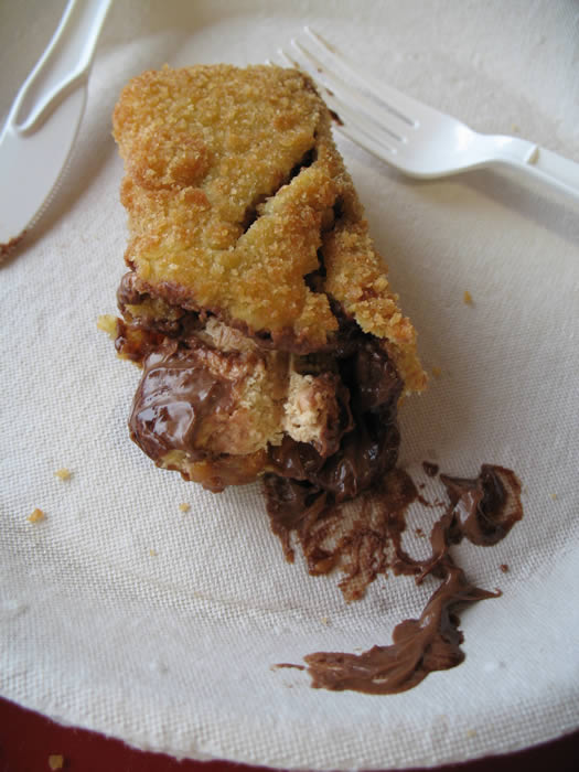 deep-fried Snickers after a few bites