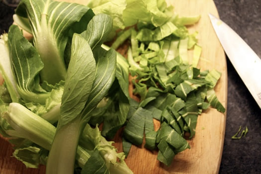 chopped bok choy