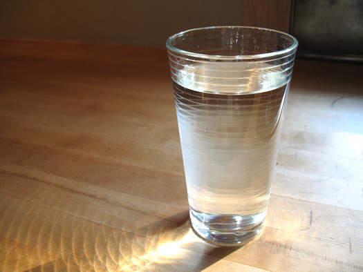 glass of albany tap water