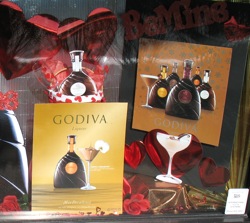 godiva liquor display