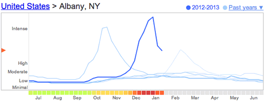 google flu trends albany 2013-01-30