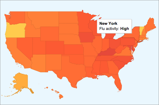 google flu trends national map 2015-01-04