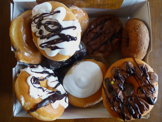Hannaford donuts in a box