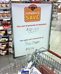 hannaford comparison cart