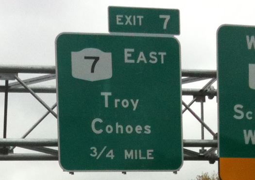 highway signs closeup