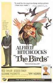 hitchcock's the birds poster