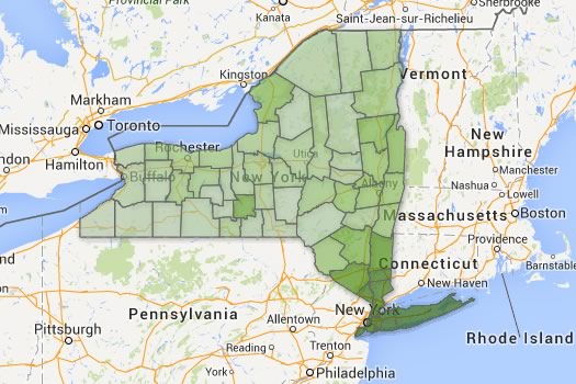 housing wage table NYS map