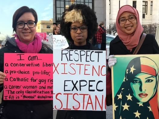 inaugurate resistance march Albany messages composite