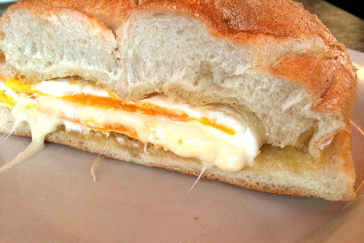 jacks diner egg sandwich closeup