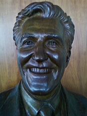 joe bruno bust airport closeup