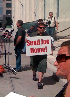 joe bruno sentencing protester