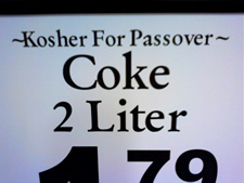 kosher for Passover coke sign