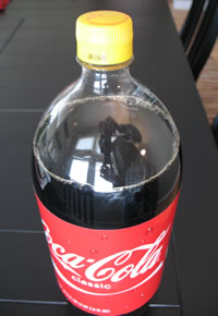 kosher for passover coke with a yellow cap
