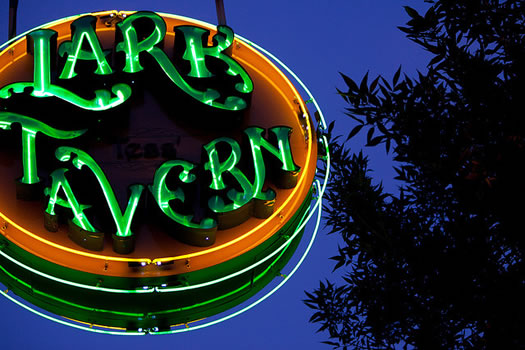 lark tavern neon sign