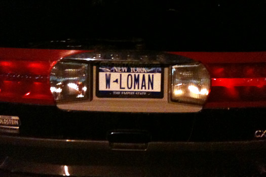 license plate w loman