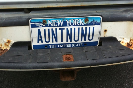 license plate auntnunu