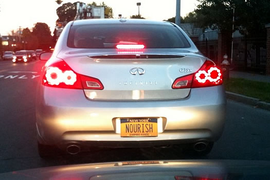 license plate nourish