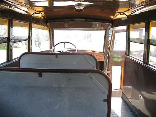 little yellow school bus interior