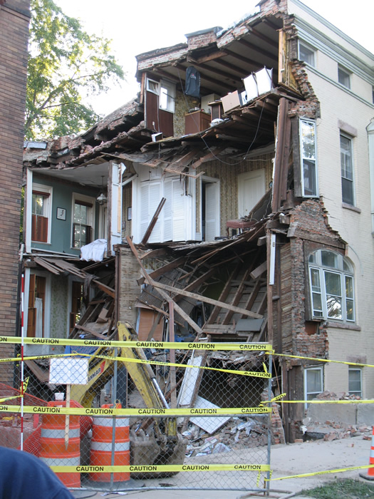 Madison Ave row house collapse All Over Albany