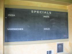 mangia chalkboard