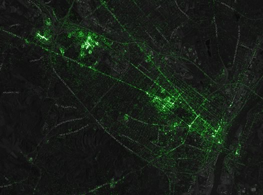 mapbox twitter map albany screengrab