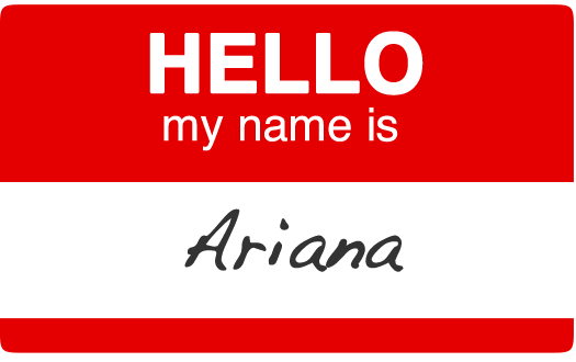 name tag ariana
