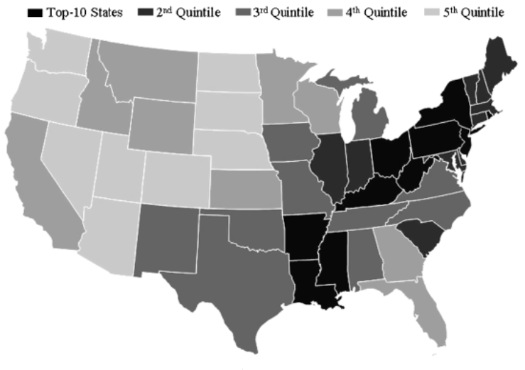 Robert Mccrae Personality Map New York Is For Neurotics | All Over Albany