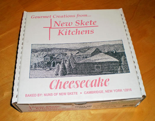 new skete cheesecake box