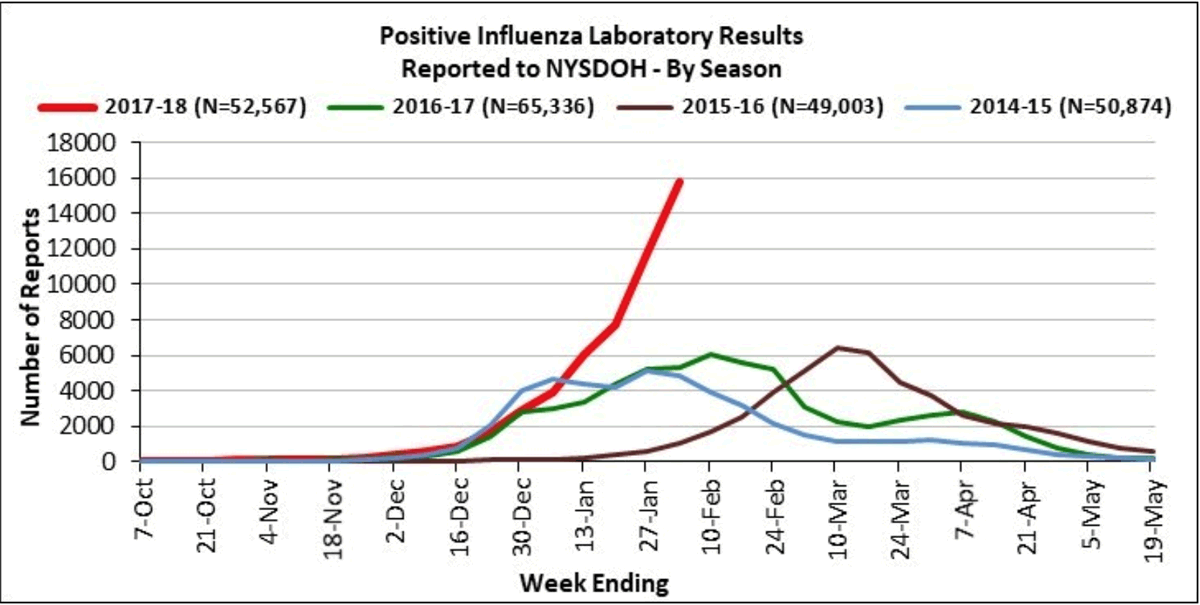 new york state influenza cases 2018-02-08 report