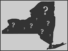 new york state outline question marks