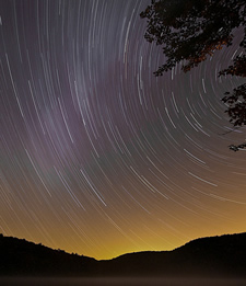 night sky adirondacks lake